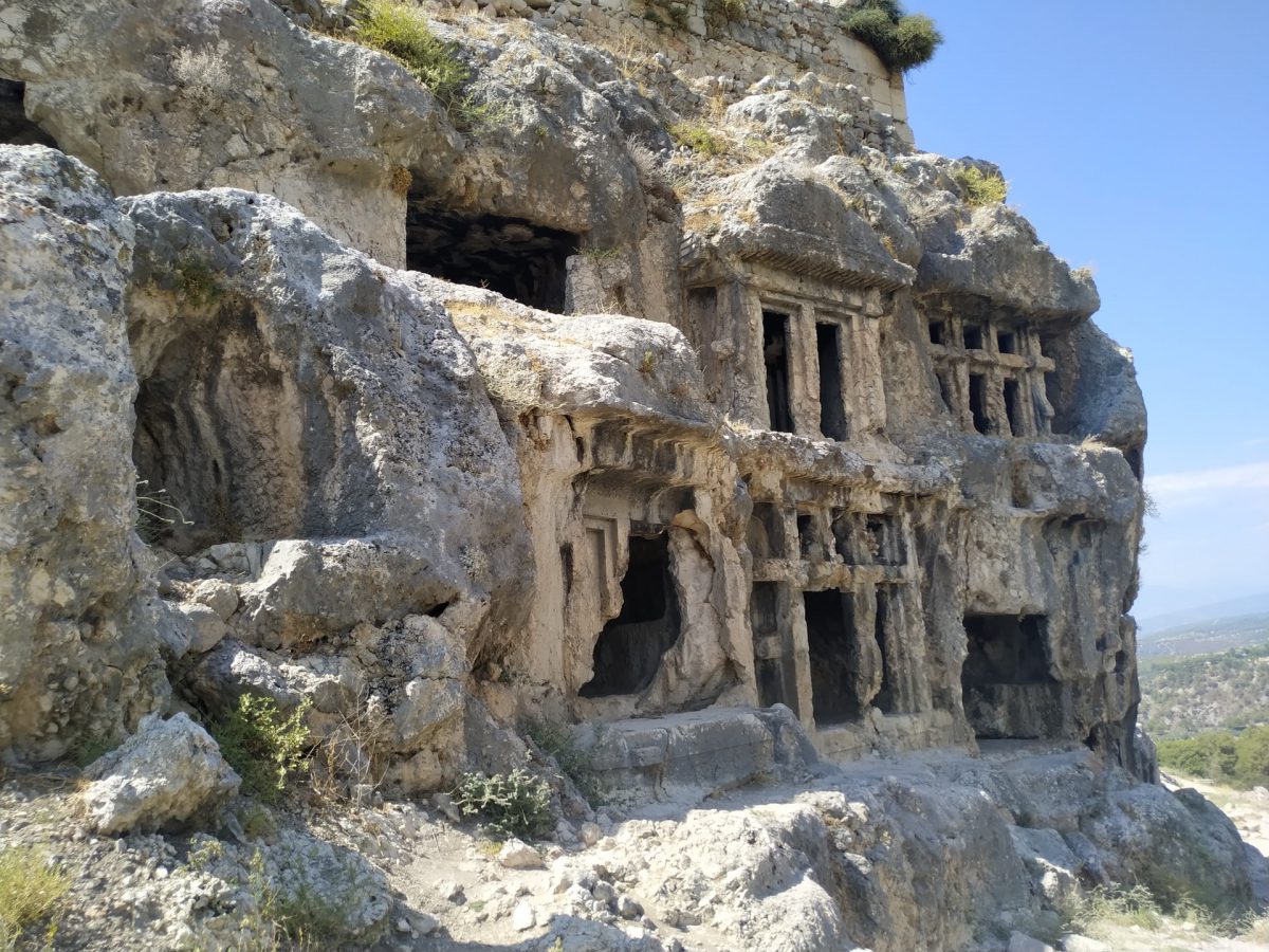 rock-carved tombs in turkey rock-carved tombs in turkey