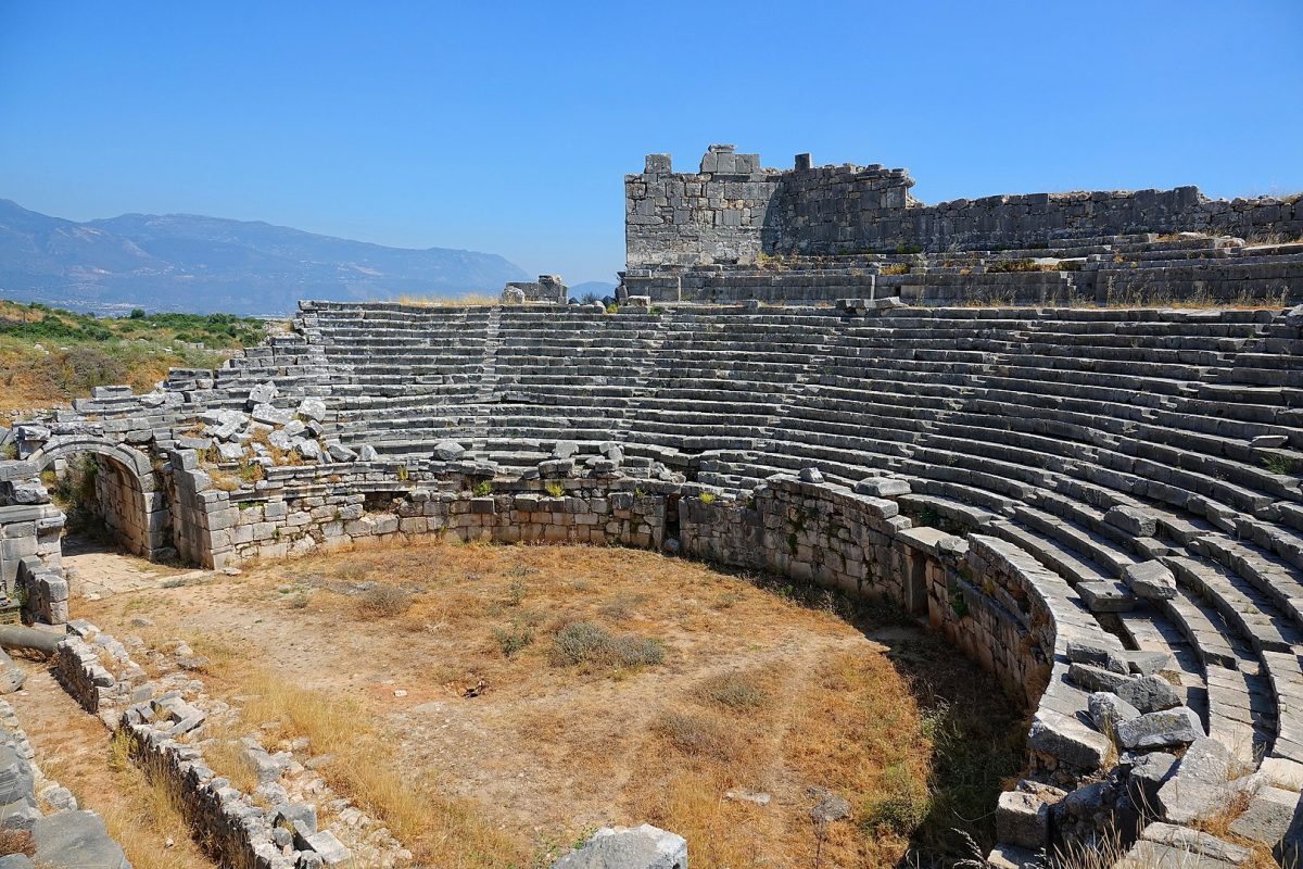 the ruins of a theatre in an ancient city of xanthos the ruins of a theatre in an ancient city of xanthos