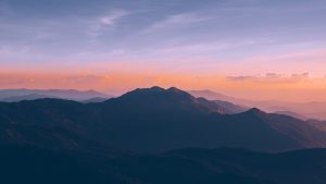 the outline of the mountains at the doi inthanon summit
