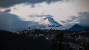 a clear view of the snowcapped Cotopaxi mountain