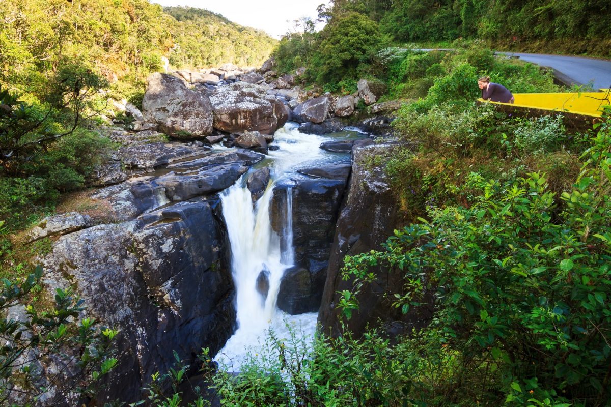 a waterfalls in one of the parks in madagascar