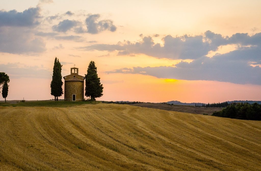 Italian countryside Val d'Orcia, Pienza