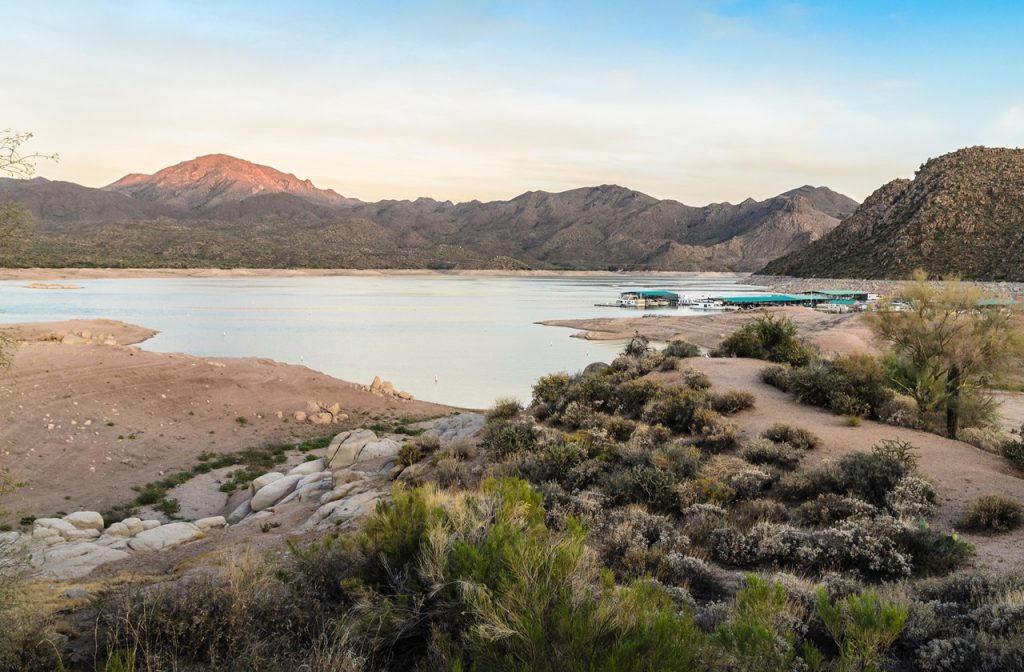 View of Bartlett Lake from the shore