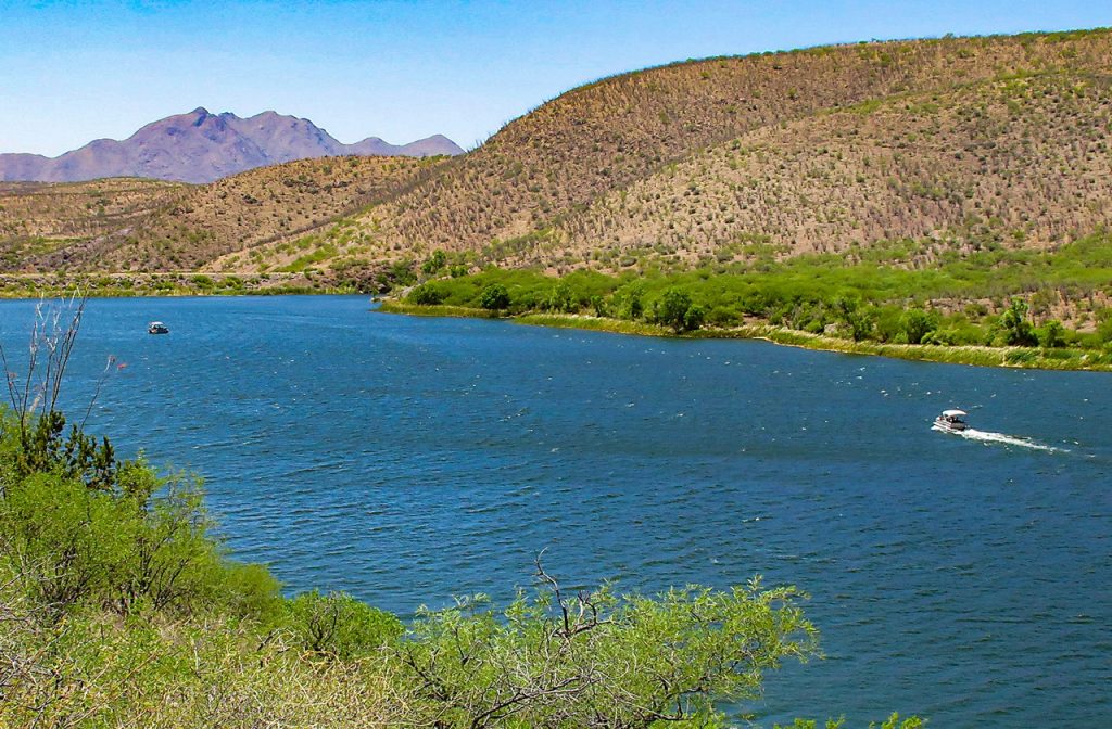 View of Patagonia Lake, one of the most beautiful lakes in Arizona