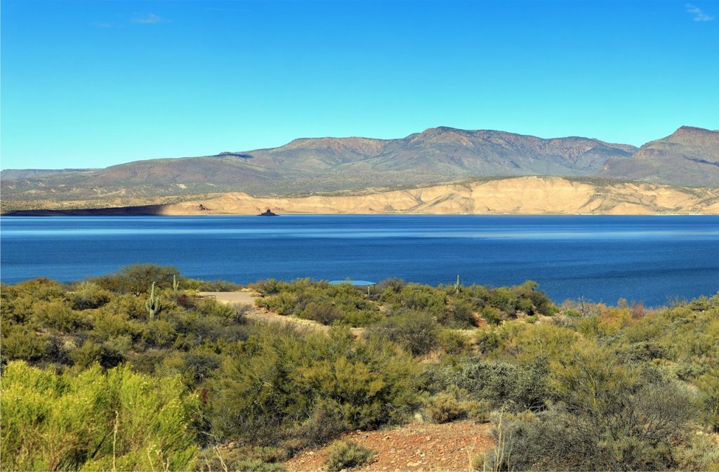 Theodore Roosevelt Lake viewed from the land