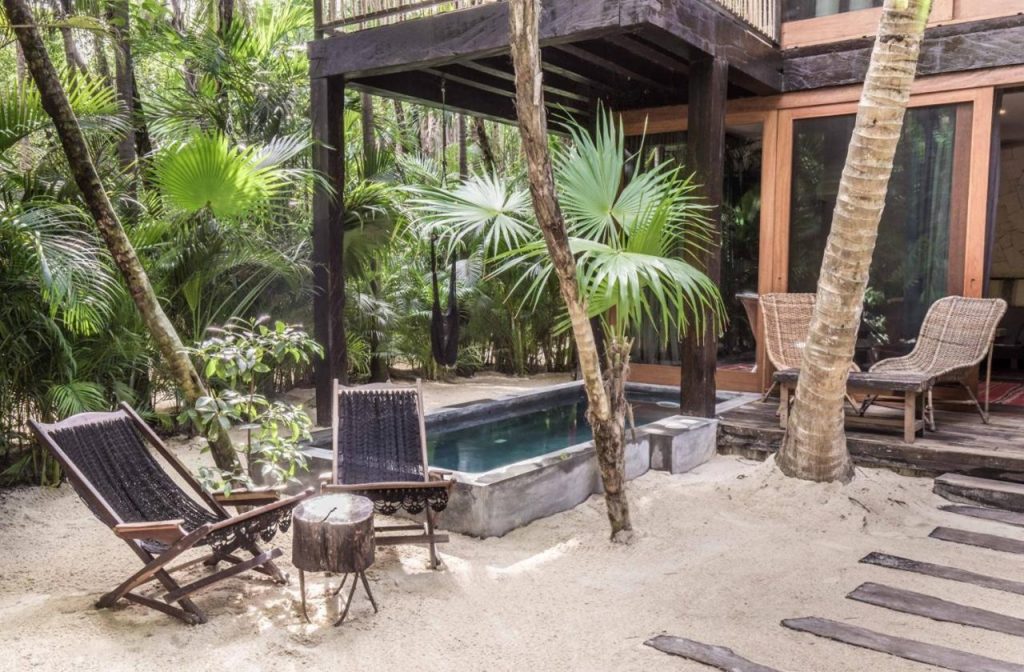 View of the outdoor plunge pool at one of Be Tulum Beach & Spa Resort's rooms View of the outdoor plunge pool at one of Be Tulum Beach & Spa Resort's rooms