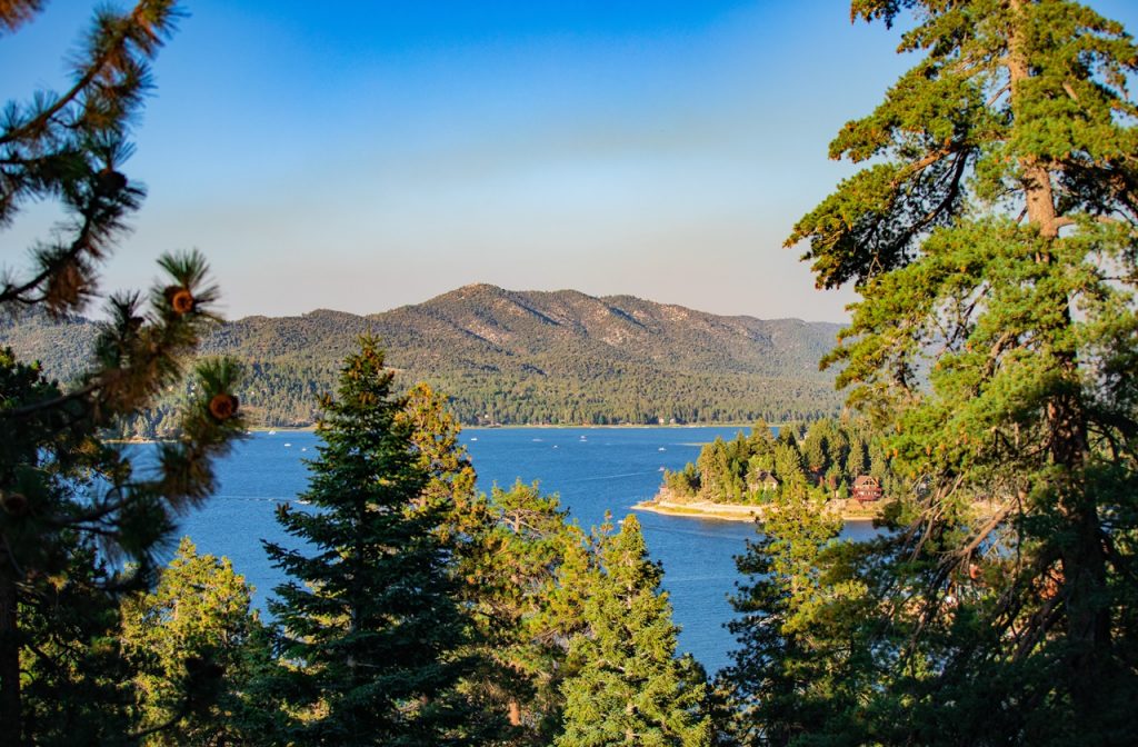 View of Big Bear Lake from one of the trails