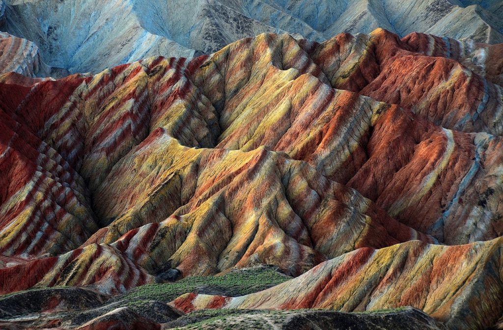 Pastel-hued hillsides in Death Valley National Park