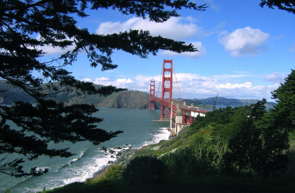 View of the Golden Gate Bridge from Golden Gate National Recreation Area