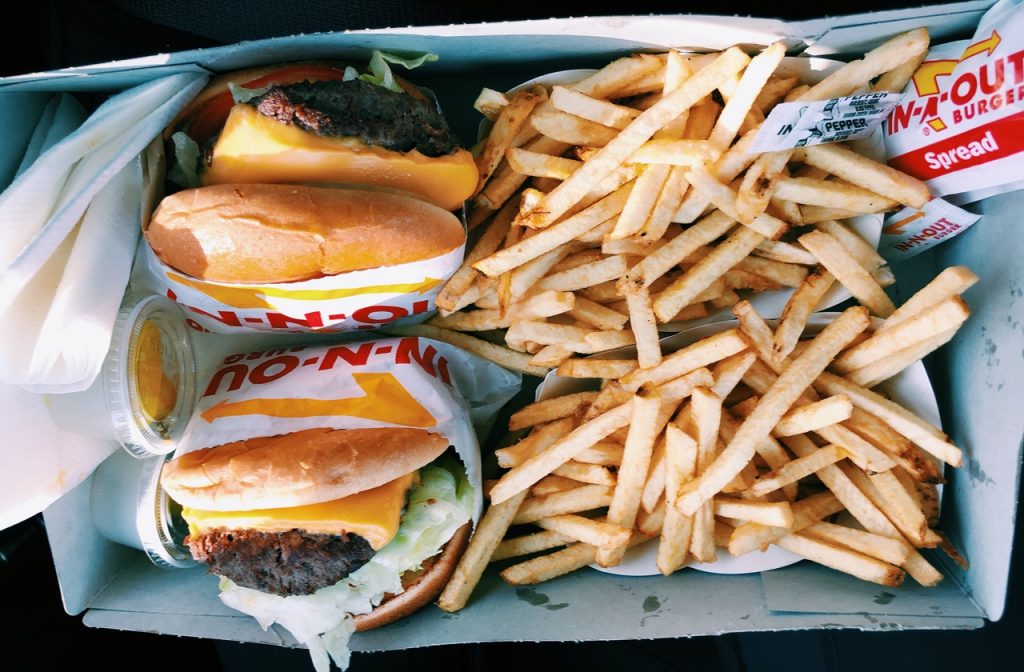 Burgers and fries from In N Out
