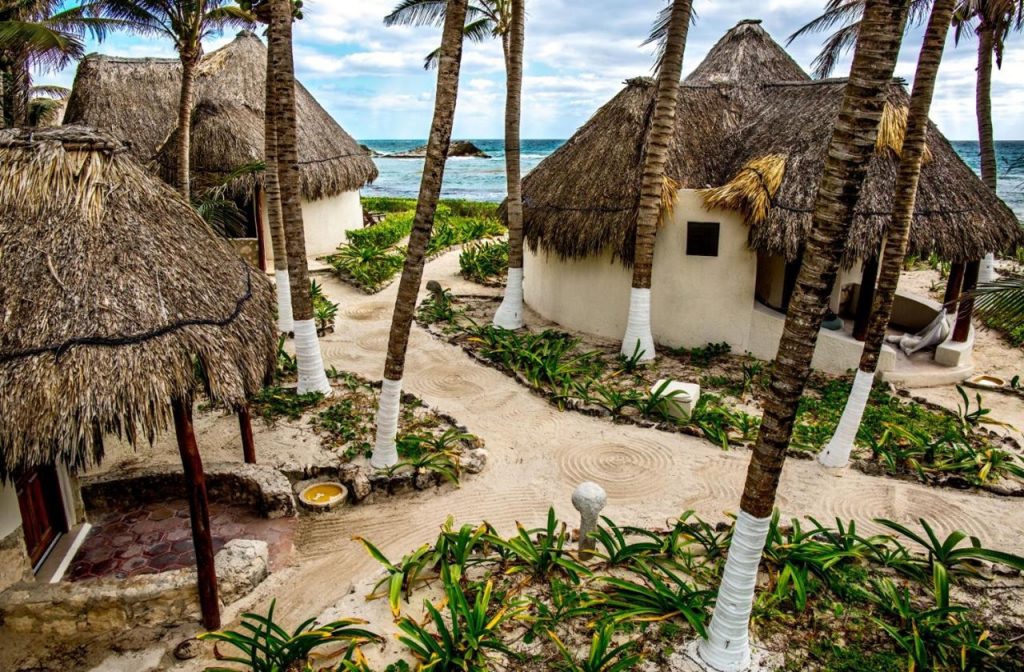 View of the cabanas and villas at Maya Tulum View of the cabanas and villas at Maya Tulum