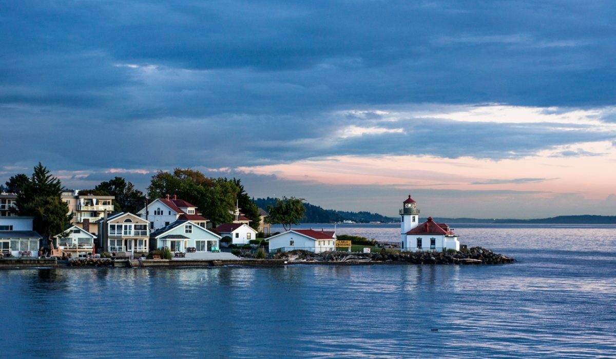 puget sound View of Bainbridge Island in Puget Sound,