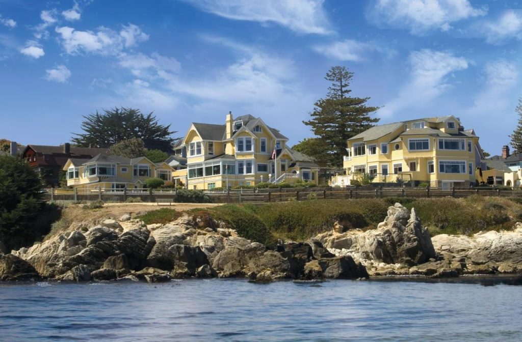 View of the buildings at Seven Gables Inn from the ocean View of the buildings at Seven Gables Inn from the ocean