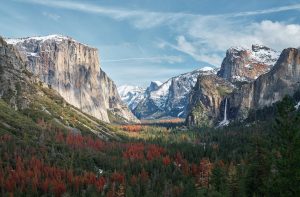 View of Yosemite National Park, one of the oldest California National Parks