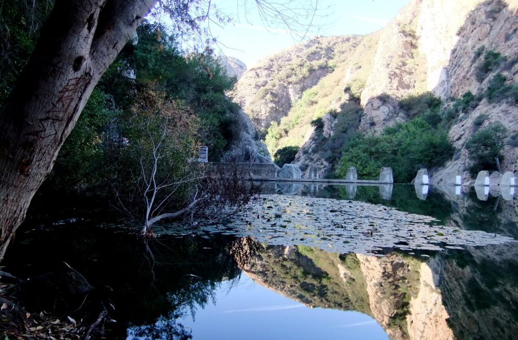 Rock formations in the Century Lake, Malibu