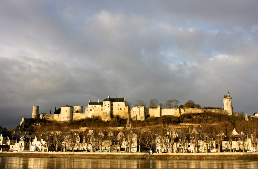 Chateau de Chinon as seen from the water