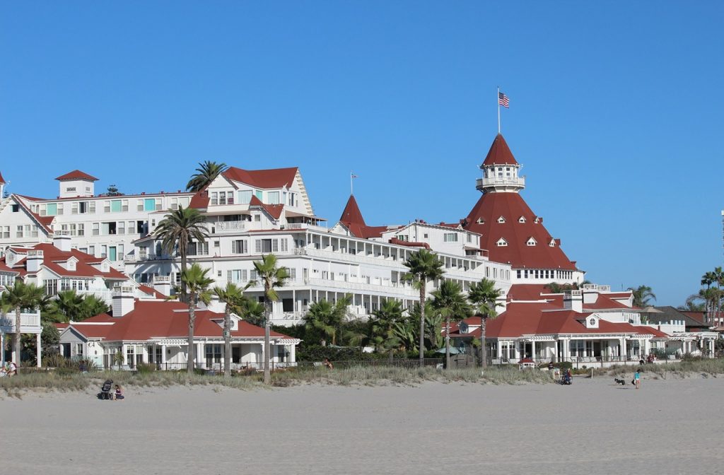 Hotel del Coronado as seen from the beach in Coronado Island