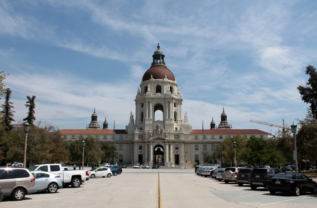 Front view of Pasadena City Hall