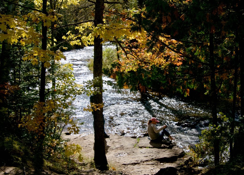 Ocqueoc Falls in autumn