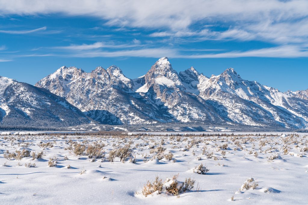 View of Grand Teton National Park In Winter