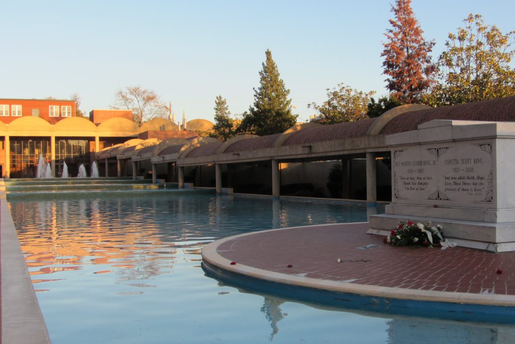 Tombs of Martin Luther King Jr. and and Coretta Scott King at the Martin Luther King Jr. Center for Nonviolent Change. Tombs of Martin Luther King Jr. and and Coretta Scott King at the Martin Luther King Jr. Center for Nonviolent Change.