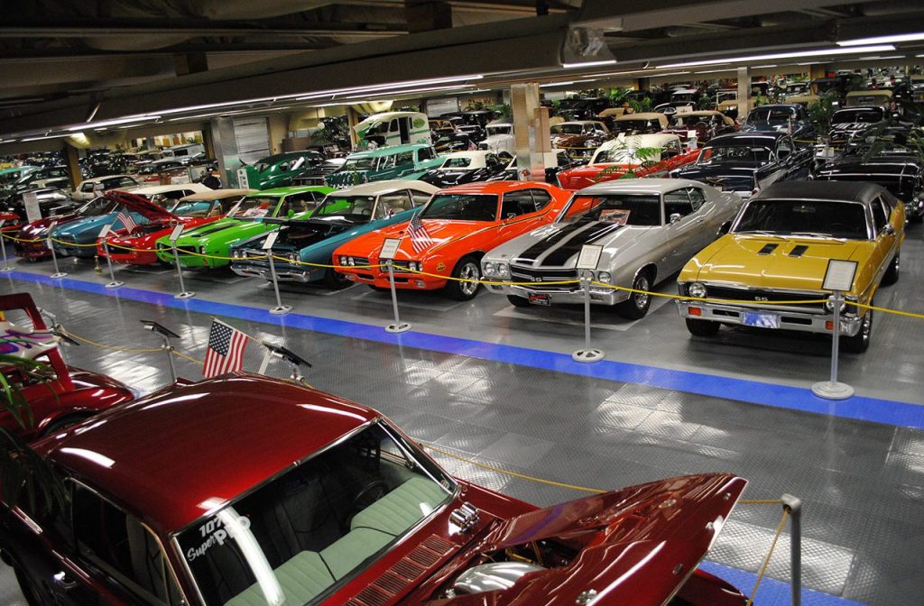 Different colored vintage cars on display at the Tallahassee Automobile Museum. Different colored vintage cars on display at the Tallahassee Automobile Museum.