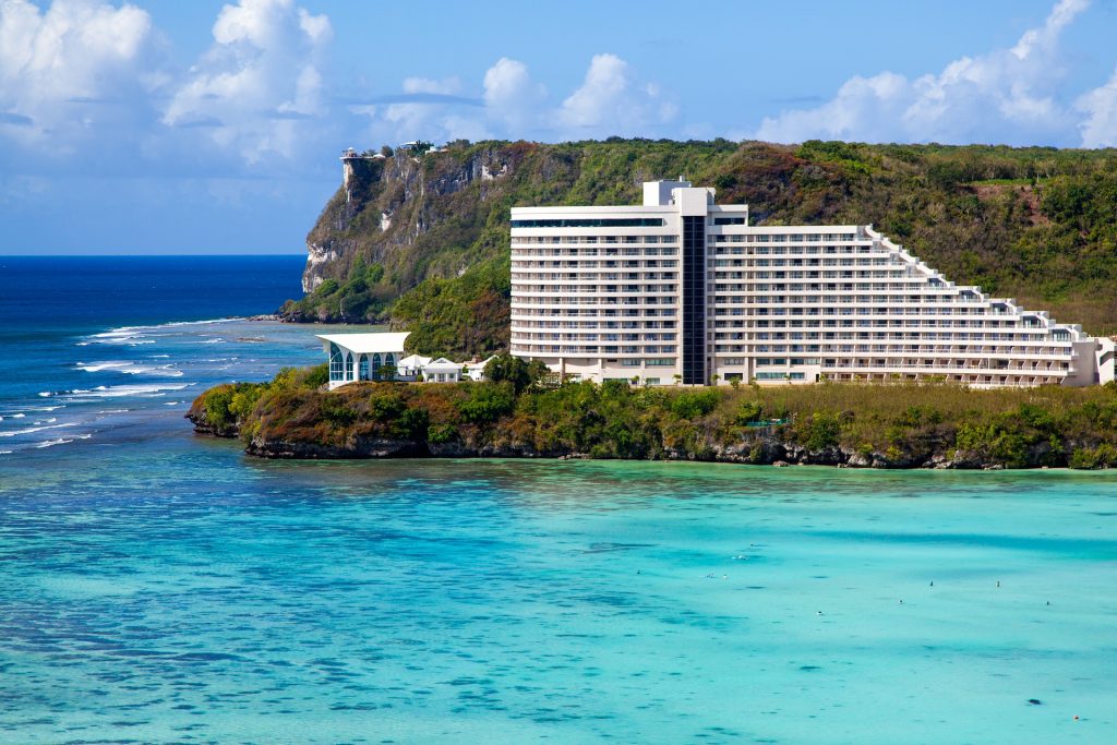 Seaside hotel in Guam, one of the best places to travel without a passport.