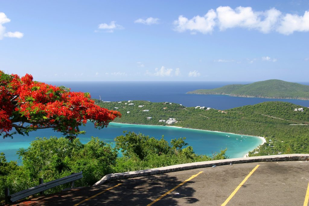 View of Magens Bay viewed from Drake’s Seat.