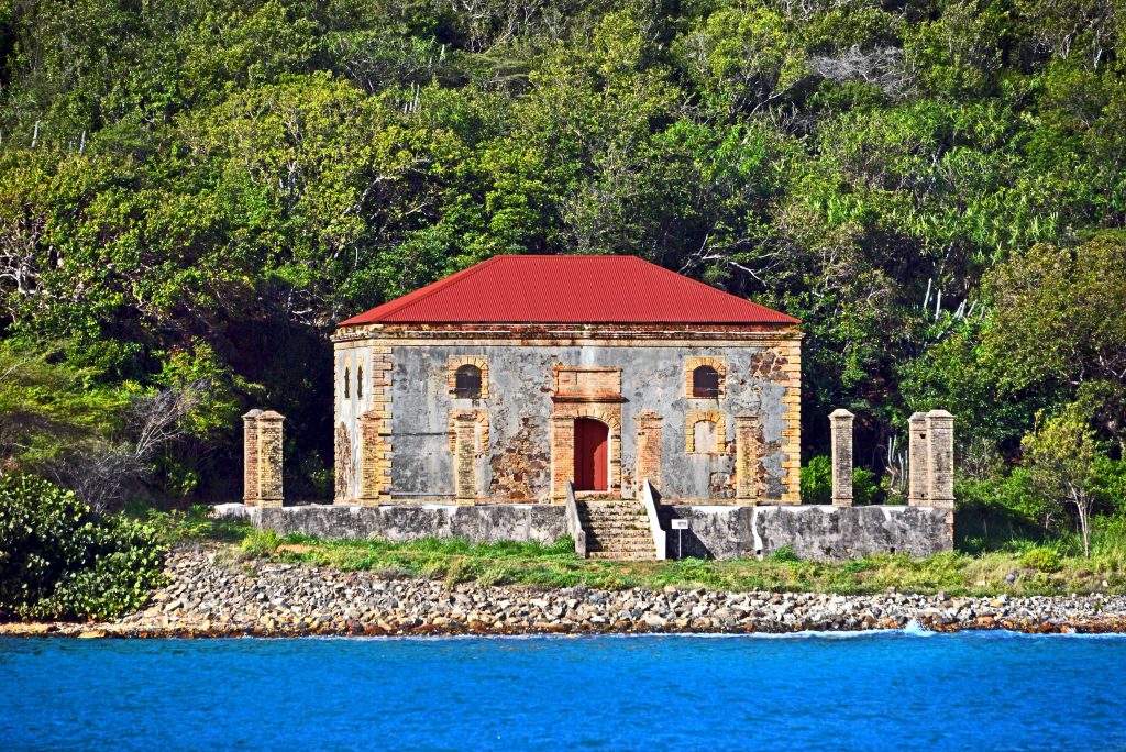 Abandoned ruins of a building at Hassel Island.