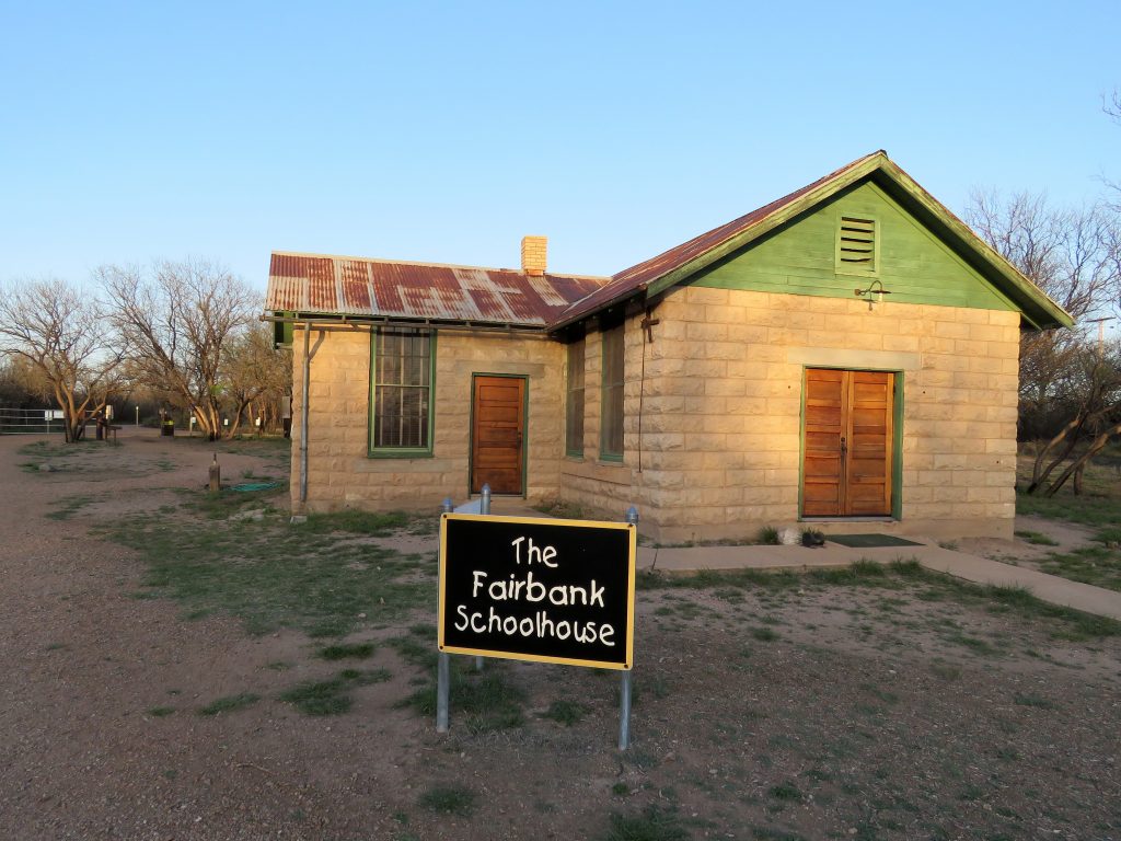 Exterior of the restored schoolhouse in Fairbank, AZ, one of the ghost towns in Arizona.