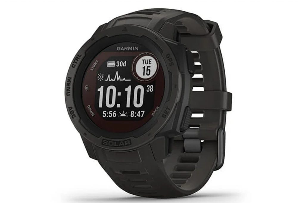 Garmin Instinct Solar in black, one of the best ABC watches that measures pressure altitude, sea level, and indicates direction. Garmin Instinct Solar in black, one of the best ABC watches that measures pressure altitude, sea level, and indicates direction.