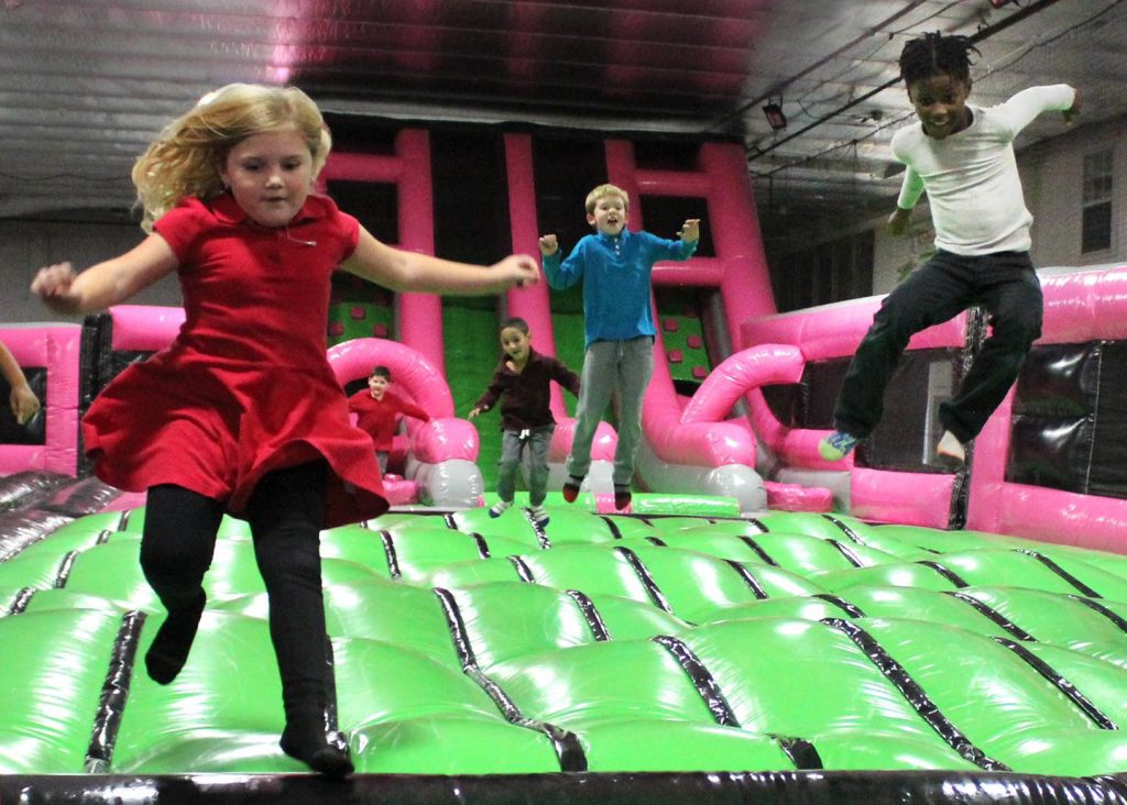 Kids playing at the Flying Monkey Inflata-Park in Erie, PA. Kids playing at the Flying Monkey Inflata-Park in Erie, PA.