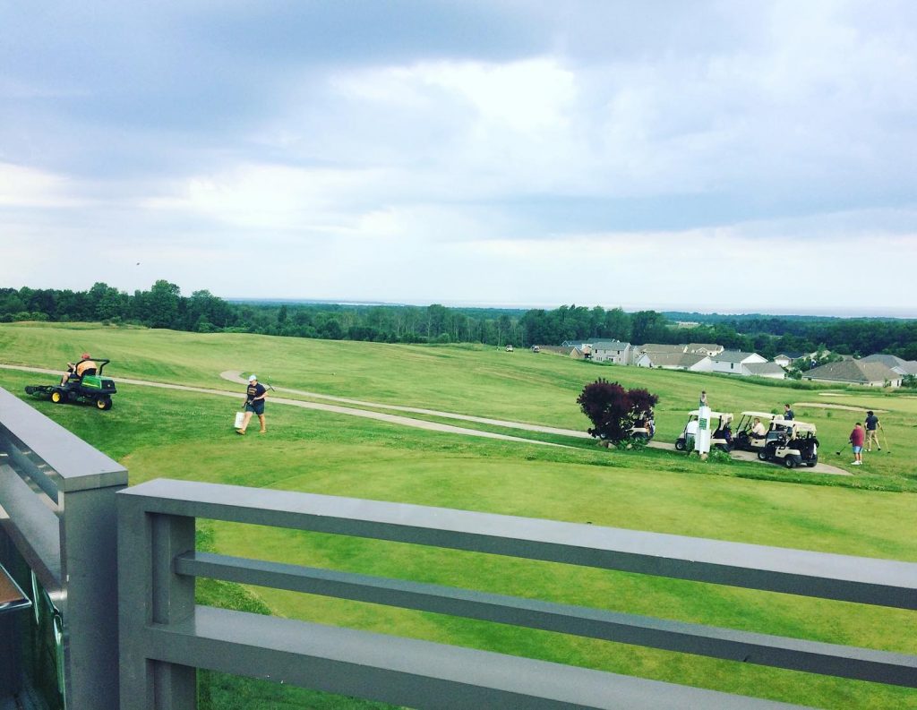 View of the Harbor Ridge Golf Course from Harbor View Grill. View of the Harbor Ridge Golf Course from Harbor View Grill.