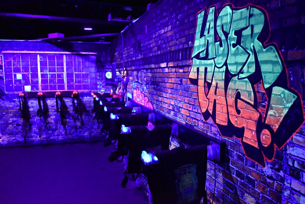 Laser Tag facility in Play Port Arcade & Family Fun Center. Laser Tag facility in Play Port Arcade & Family Fun Center.