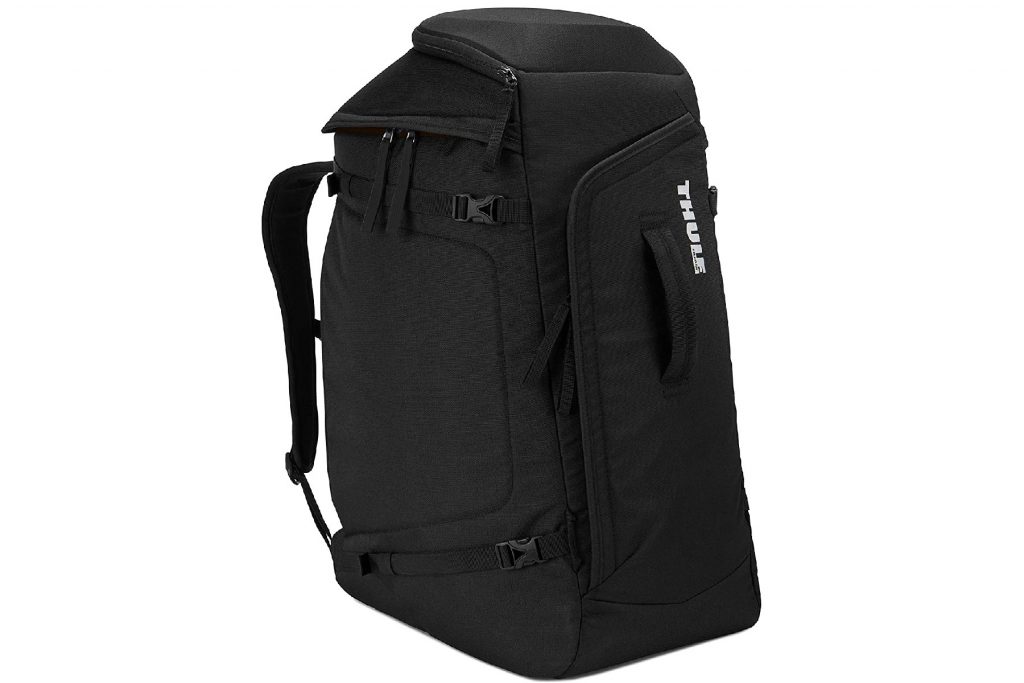 Thule RoundTrip ski boot backpack in black.