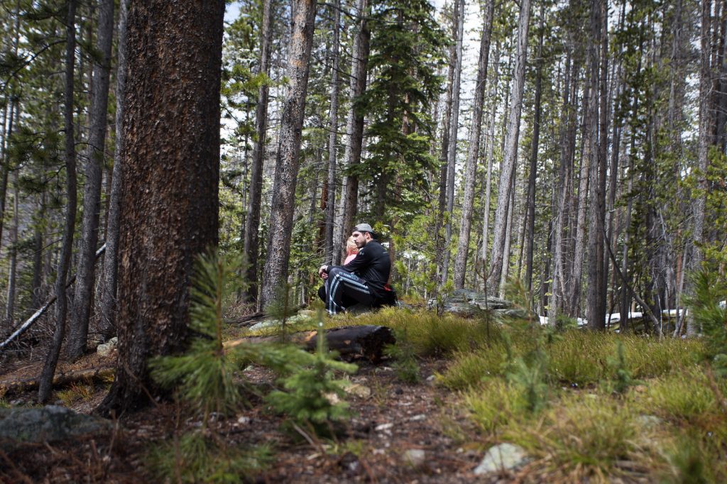A couple enjoying their time with nature.