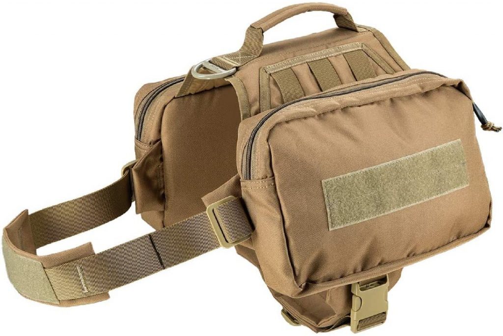 Brown dog hiking backpack from JiePai.