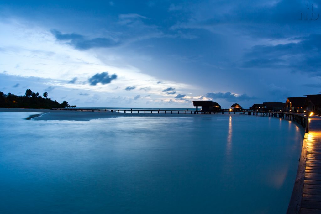 Dark clouds over Maldives during the monsoon season; the best time to visit Maldives for budget travelers. 