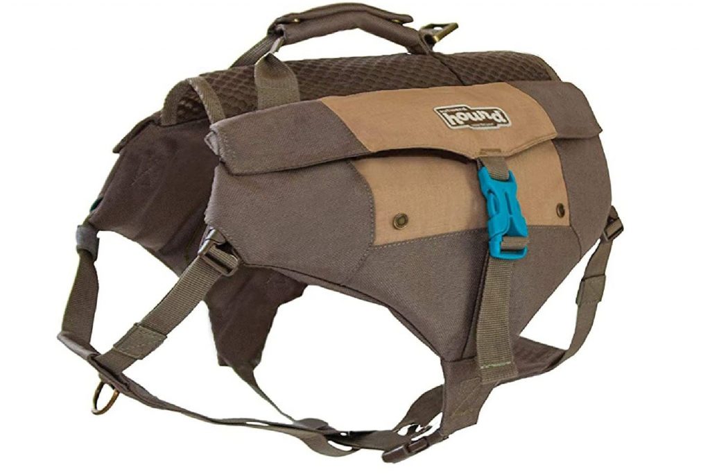 Outward Hound Denver Urban dog hiking backpack in brown.