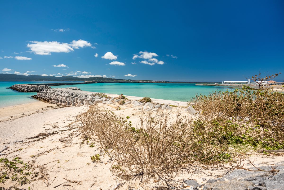 Port of Hatoma Island, Okinawa Prefecture, Japan.