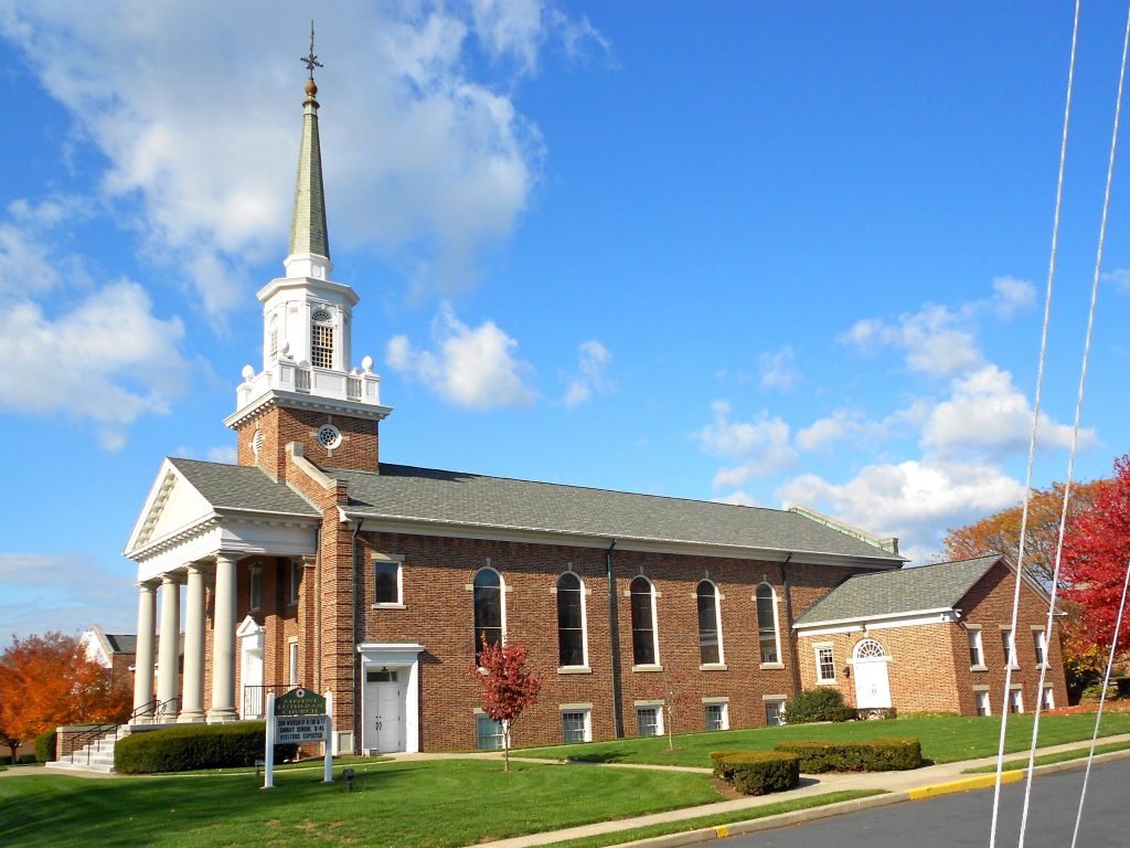 One of the historic buildings in York City, Pennsylvania during July.