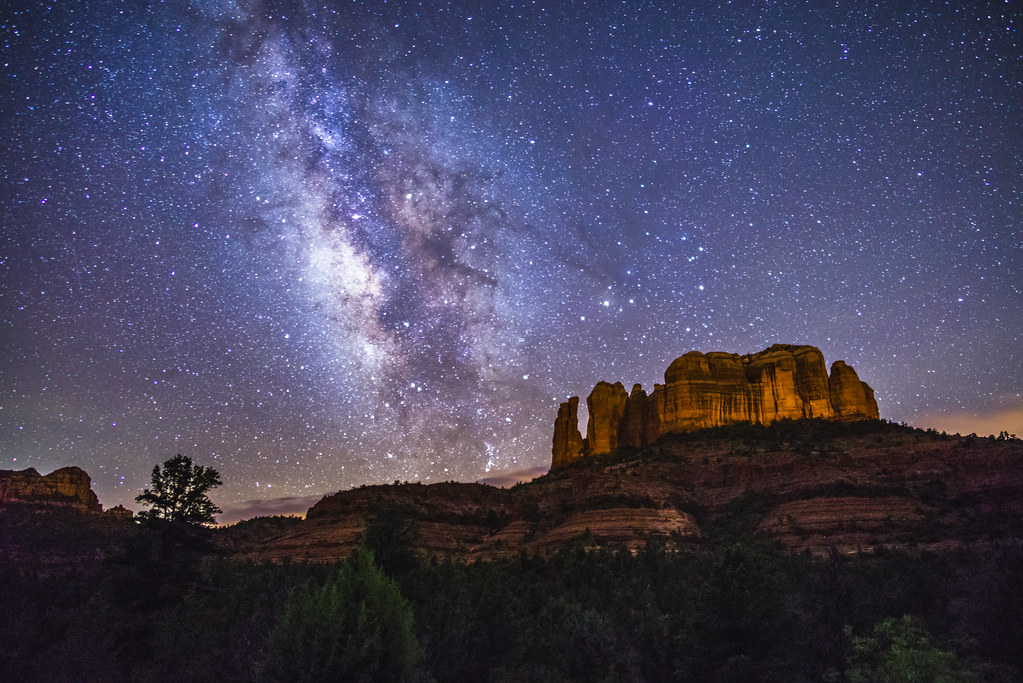 Milky Way galaxy viewed from Arizona. 