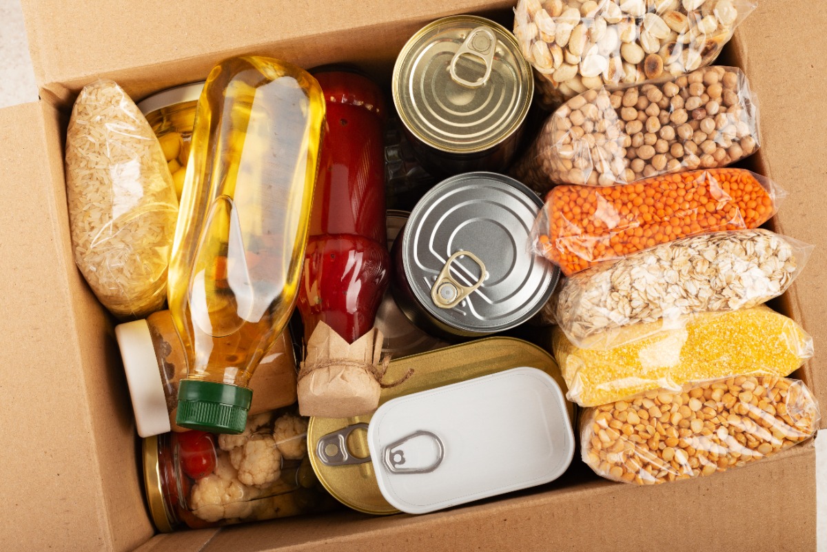 box of nonperishable food