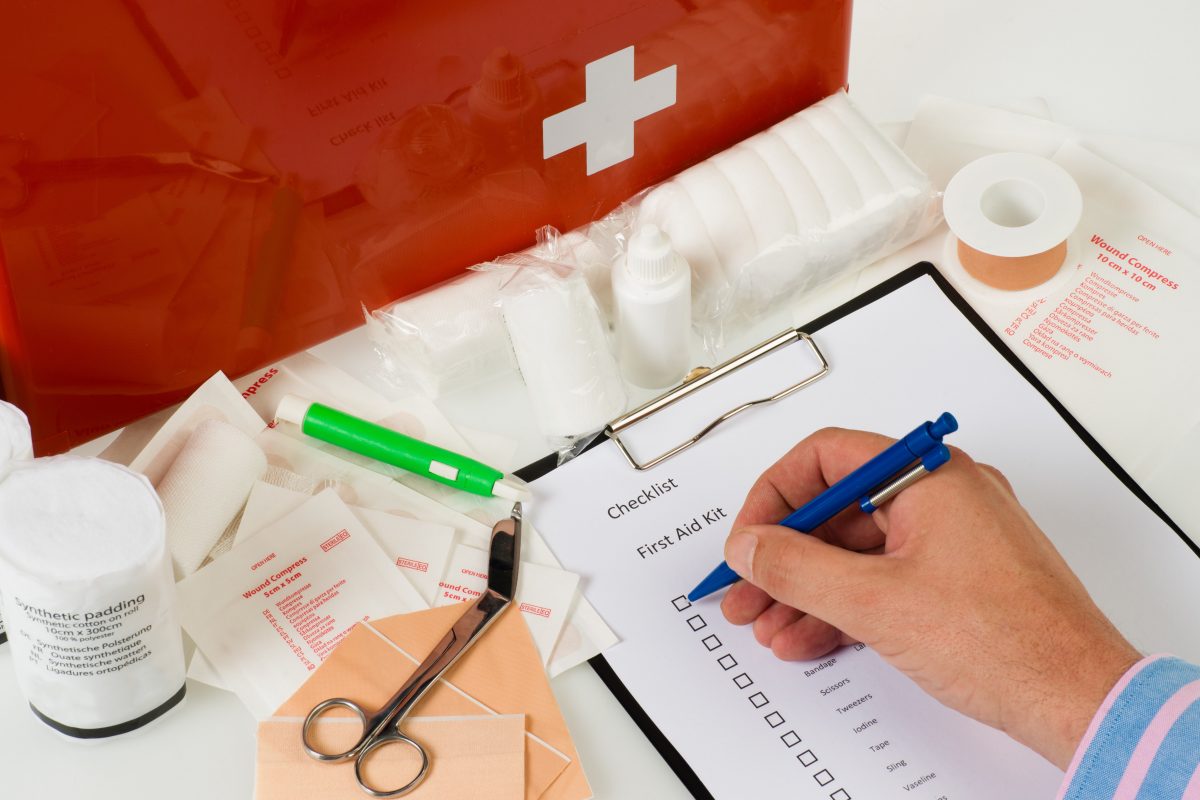 checklist for first aid kit