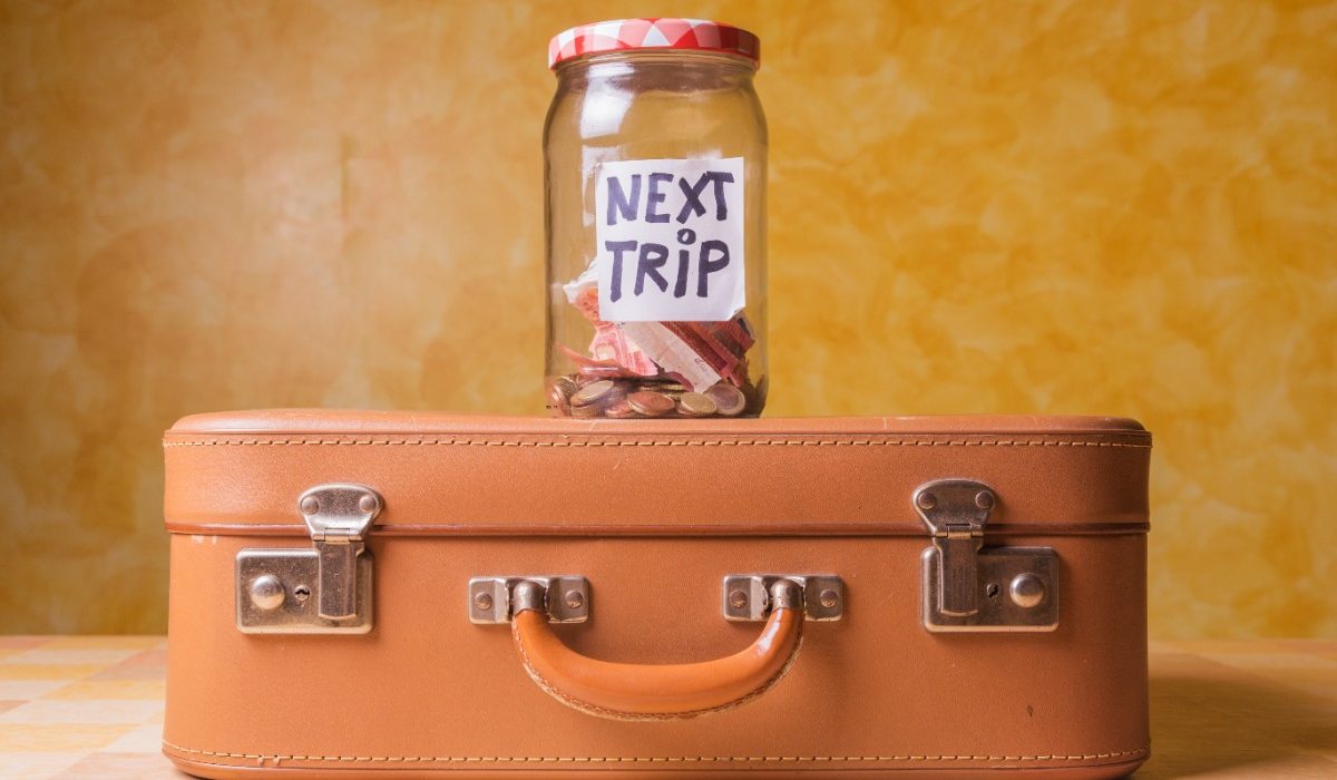 luggage with jug of travel expenses for next trip luggage with jug of travel expenses for next trip