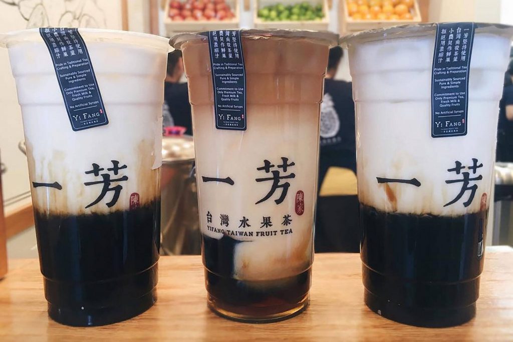 Sweet milk teas from Yifang Bubble Tea