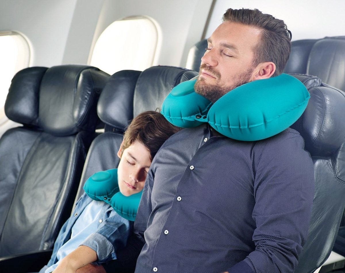 Fabuday Travel Pillow Memory Foam - Head Neck Support Airplane