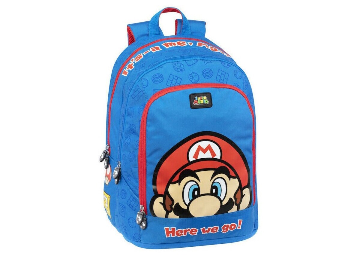 Super Mario Backpack and Lunch Box Set for Kids - Mario Backpack and Lunch  Bag Bundle with 200 Mario Stickers, Water Bottle, and More (Super Mario