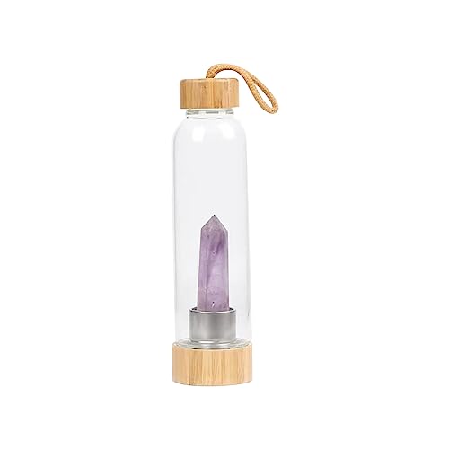 GPPSUNGD Crystal Glass Water Bottle