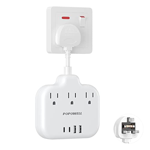 UK Travel Plug Adapter with USB C